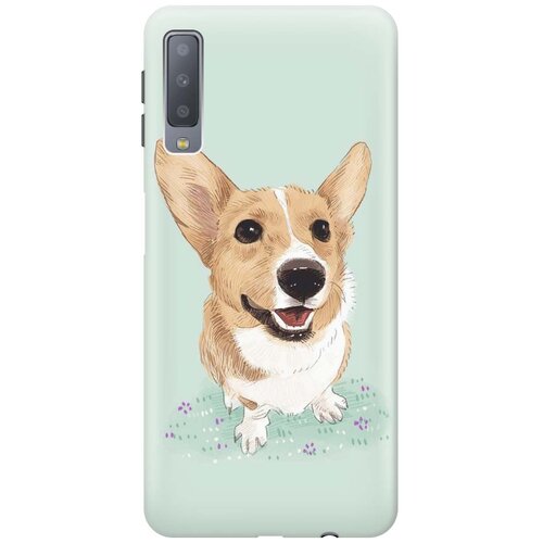 фото Gosso ультратонкий силиконовый чехол-накладка для samsung galaxy a7 (2018) с принтом "корги"