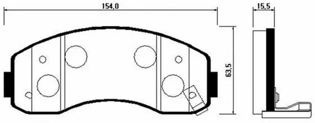 Колодки тормозные дисковые передние Хендай, КИА HP1014