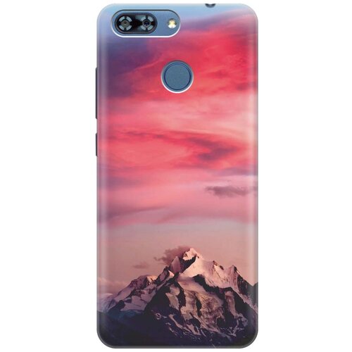 фото Cиликоновый чехол на zte blade v9 vita / зте блейд в9 вита с принтом "горы и небо" gosso