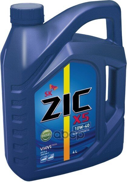 Zic Масло Моторное Полусинтетическое Zic X5 Diesel 10W-40 (4Л)