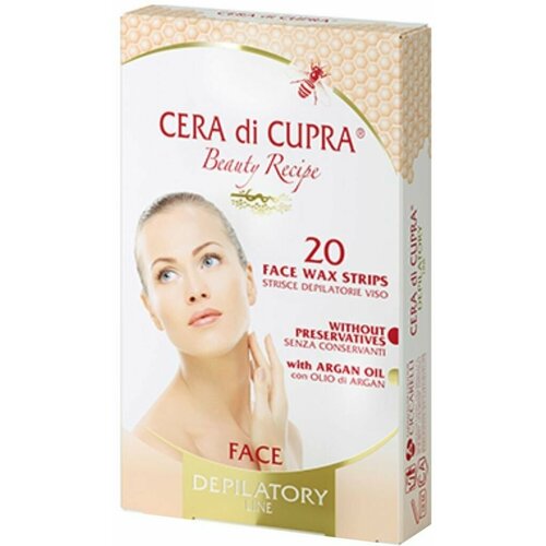 Полоски для депиляции лица Cera di Cupra, 20 шт восковые полоски для депиляции лица cera di cupra face wax strips 20 шт