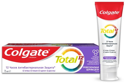 Зубная паста Colgate Total 12 Профессиональная Здоровье Десен комплексная антибактериальная, 75 мл, 75 г