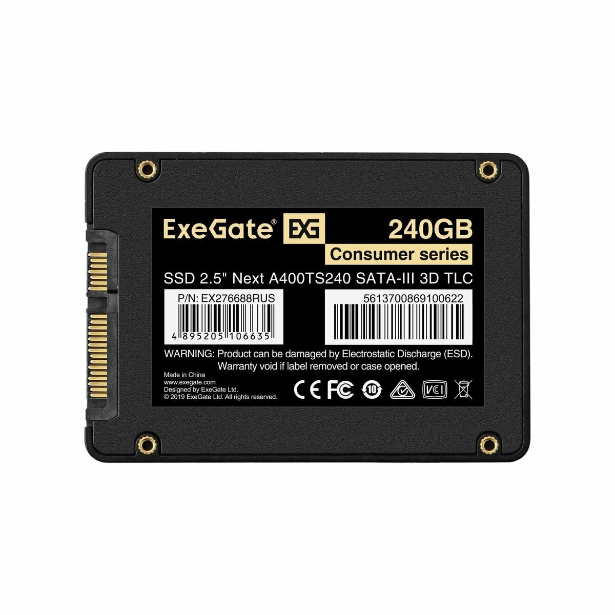 Накопитель SSD ExeGate A400Next 240GB (EX276688RUS) - фото №9