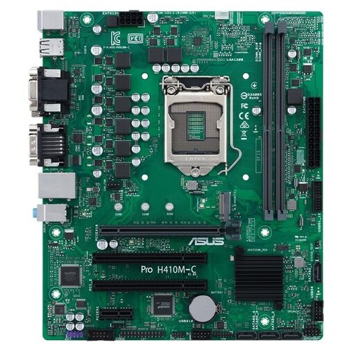 фото Материнская плата asus pro h410m-c/csm (lga1200, matx)