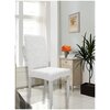 Чехол на стул без оборки Venera Жаккард, цвет белый, 1 предмет - изображение