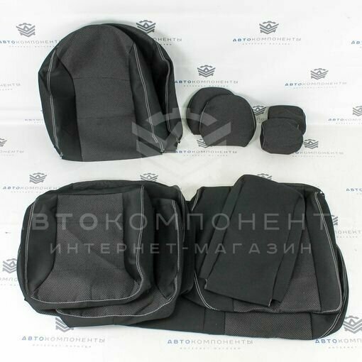 Обивка сидений на Лада Приора 2 (седан) Black Edition. Комплект обивки сидений