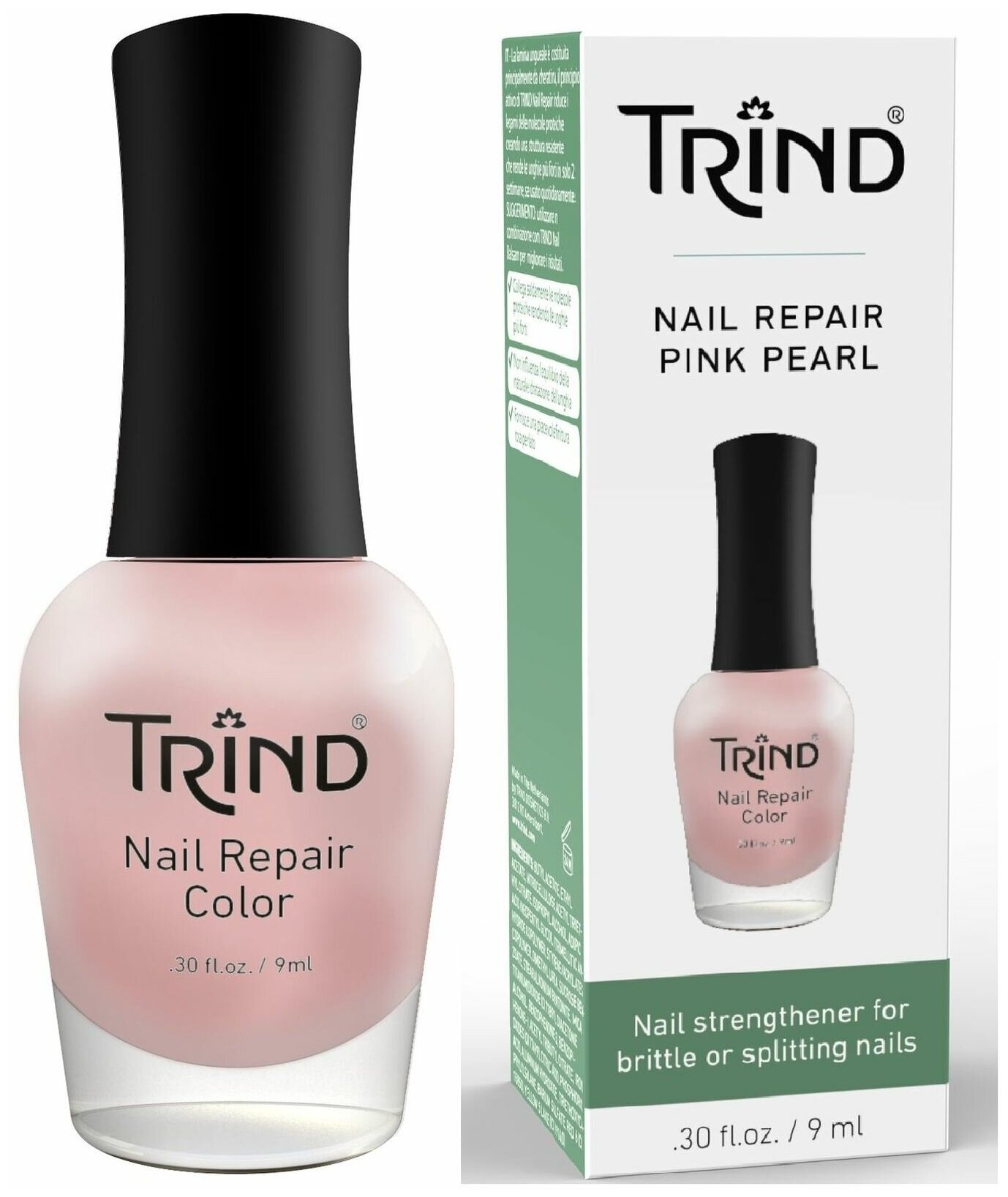 Trind, Nail Repair Pink Perl, Укрепитель ногтей, розовый перламутр, 9 мл