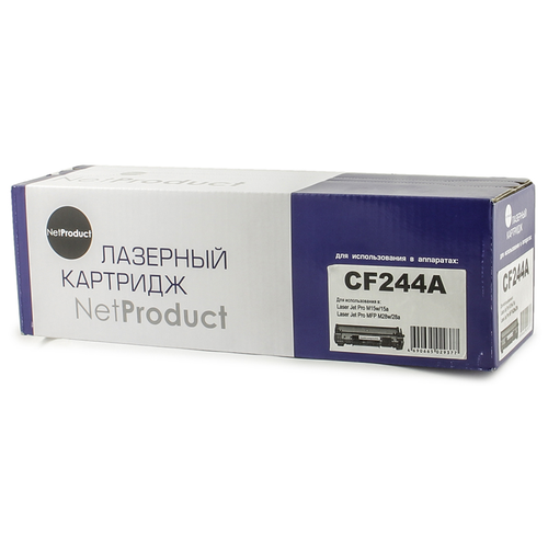 Картридж NetProduct N-CF244A, 1000 стр, черный картридж netproduct nv cf244a 1000 стр черный