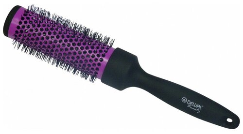 Dewal Beauty брашинг с керамическим покрытием и ручкой Soft touch DBBR35, для распутывания волос, 25 см, диаметр 3.5 см