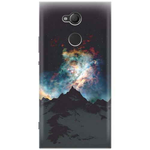 фото Cиликоновый чехол на sony xperia xa2 ultra / сони иксперия ха2 ультра с принтом "горы и звезды" gosso