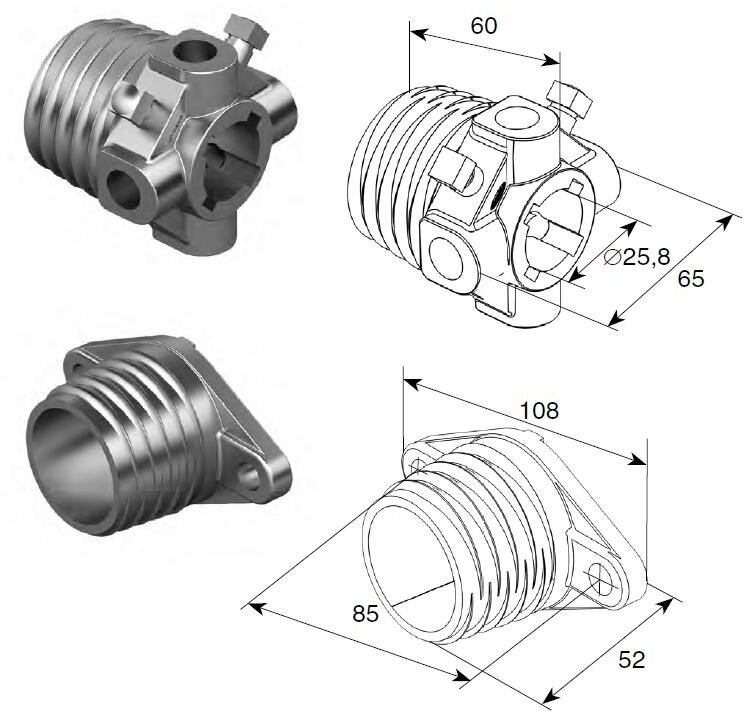 Окончание пружины М 50 DoorHan DH12003