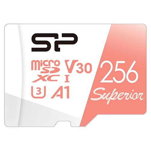 Карта памяти Silicon Power SP128GBSTXDV3V20 128 GB, чтение: 100 MB/s, запись: 80 MB/s, белый/розовый