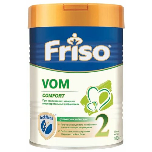Смесь Friso Vom 2 Comfort сухая молочная с 6 до 12 месяцев, 400г
