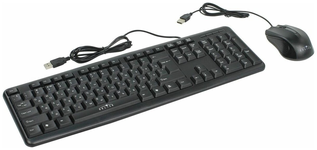 Клавиатура + мышь Oklick 600M клав:черный мышь:черный USB - фотография № 5