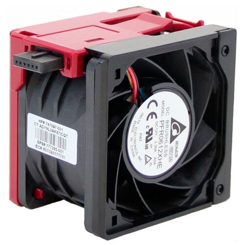 Вентилятор для корпуса Hewlett Packard Enterprise 867810-B21, черный/красный кабель hpe 866448 b21