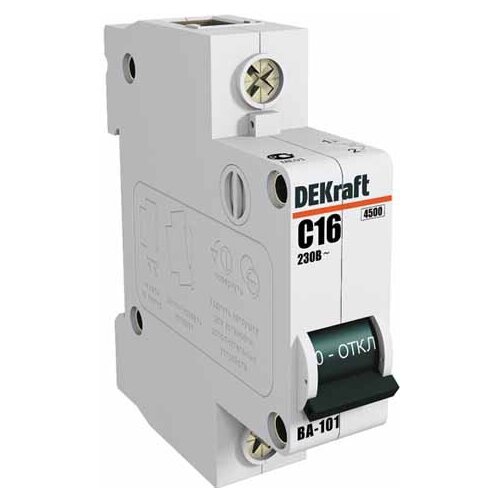 SE Авт. выкл. 1Р 10А х-ка C ВА-101 4, 5кА DEKraft