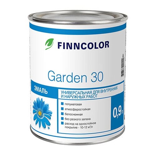 Finncolor Garden 30 эмаль алкидная полуматовая (под колеровку, база C, 9 л)