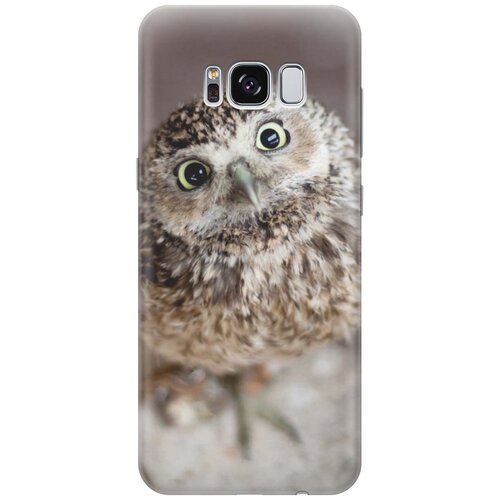 фото Gosso ультратонкий силиконовый чехол-накладка для samsung galaxy s8 с принтом "удивленная сова"