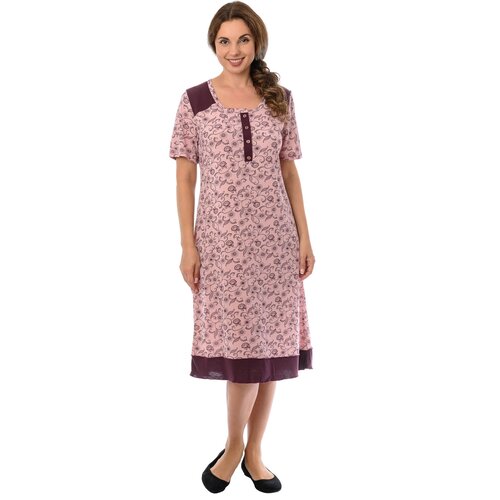 Ночная сорочка женская Алтекс розовая, размер 50