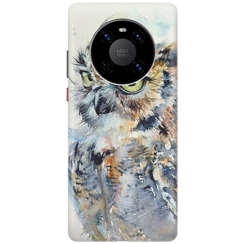 фото Re:pa чехол - накладка artcolor для huawei mate 40 с принтом "красочный филин"