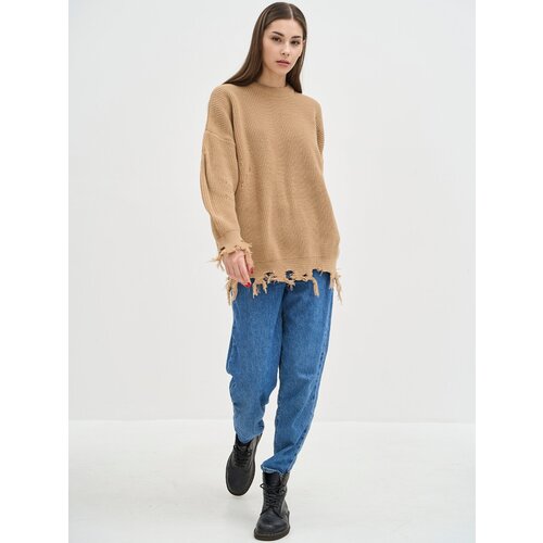 фото Свитер melle, размер one size, бежевый