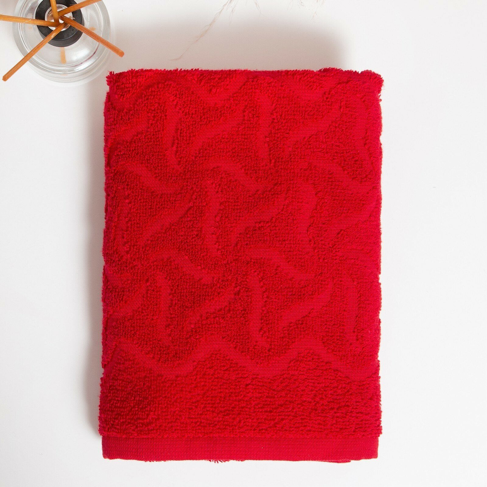 Полотенце махровое «Радуга» цвет красный, 50х90 см, 305г/м2 - фотография № 7