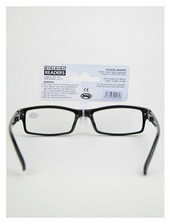 Готовые очки для чтения EYELEVEL Attorney Black Readers +20