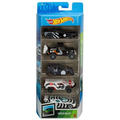 набор подарочный hot wheels 5 машинок микс 789025 Набор машинок Hot Wheels коллекционные (оригинал) SPEED BLUR 5 штук в упаковке