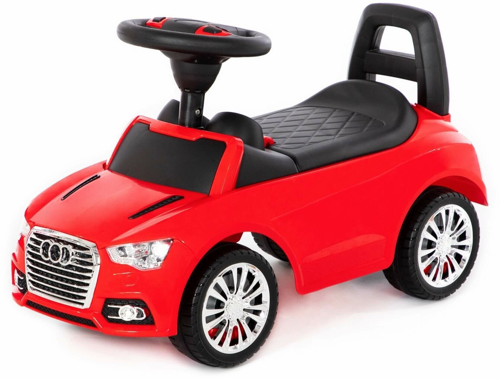 Каталка-автомобиль SuperCar №2 со звуковым сигналом (красная)/ Каталка без педали для отталкивания Полесье/ Audi