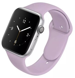 Силиконовый ремешок для Apple Watch 42/44/45 mm, пурпурный, размер s/m