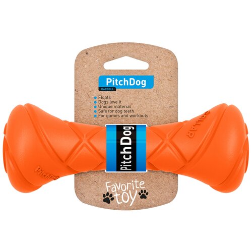 Collar PitchDog гантель для апортировки, длина 19 см, диаметр 7 см оранжевая
