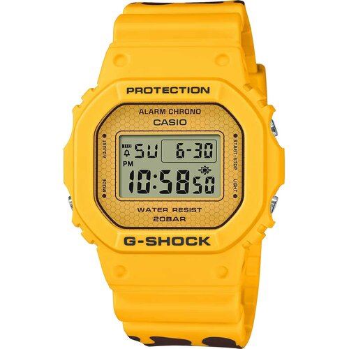 Наручные часы CASIO Японские наручные часы Casio G-SHOCK DW-5600SLC-9E с хронографом, желтый