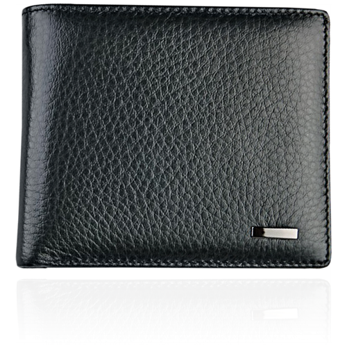 Черный кожаный кошелек/ портмоне мужской в подарочной упаковке