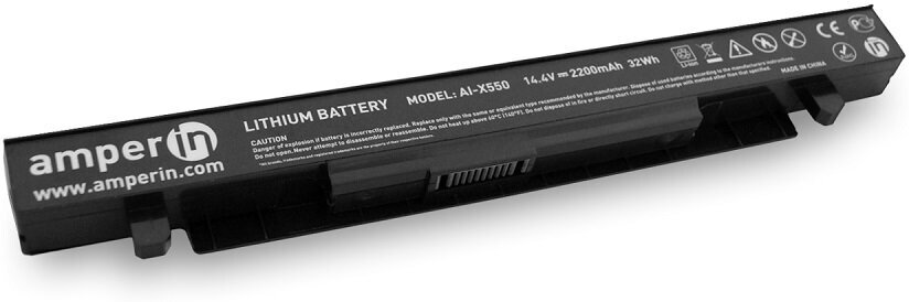 Аккумулятор Amperin для ноутбука ASUS R510DP 14.4V 2200mAh