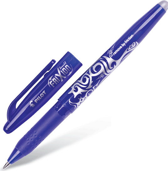 Ручка шариковая стираемая Pilot BL-FR7 Frixion, резин. манжет, толщина письма 0,35мм, синяя