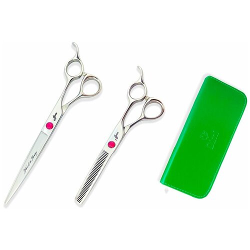 Набор ножниц для груминга, стрижки собак Dimi Flamingo Pinky 2Set