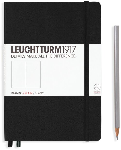 Записная книга Leuchtturm1917 311333 черный A5, 124 листа, черный