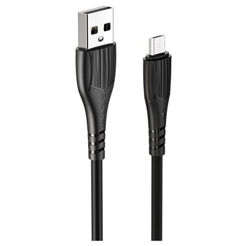 Кабель Borofone USB - microUSB (BX37), 1 м, 1 шт., black горящие скидки borofone bq7 prominent qi black