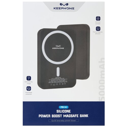 Портативный, беспроводной аккумулятор - MagSafe Power Bank 5000 mAh (Чёрный)