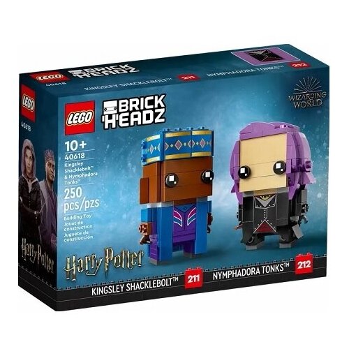 LEGO BrickHeadz 40618 Кингсли Шеклболт и Нимфадора Тонкс (Kingsley Shacklebolt & Nymphadora Tonks) lego brickheadz 40616 гарри поттер и чжоу чанг harry potter