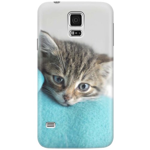 фото Cиликоновый чехол на samsung galaxy s5 / самсунг с5 с принтом "котенок на пледе" gosso