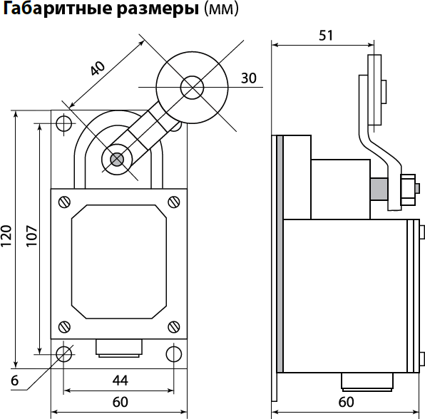 Концевой выключатель ВК-200-БР-11-67У2-2X с самовозвратом 16А 660В IP67 TDM - фотография № 2