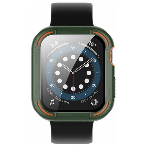 Чехол со стеклом Nillkin CrashBumper для часов Apple Watch Series 4 / 5 / 6 / SE (40 мм), зеленый