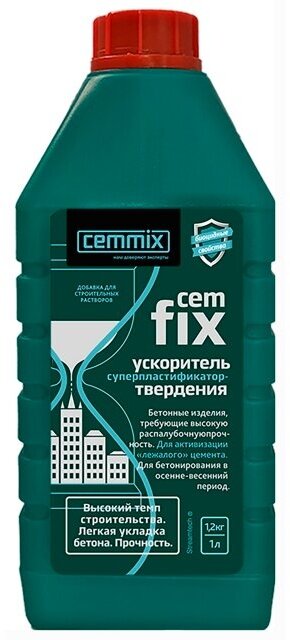 Ускоритель набора прочности сemfix 1л, арт. cemp012