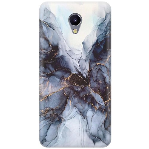фото Cиликоновый чехол на meizu m5 note / мейзу м5 ноут с принтом "черно-белый мрамор" gosso