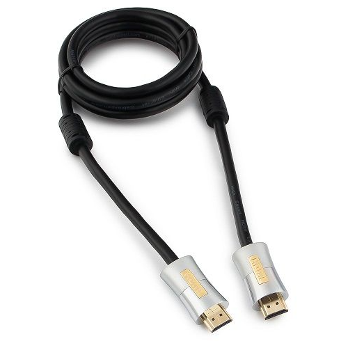 фото Кабель hdmi cablexpert cc-p-hdmi01-1m (1м, v2.0, m/m, серия platinum, позол.разъемы, металл. корпус, ферритовые кольца, блистер) (cc-p-hdmi01-1m)