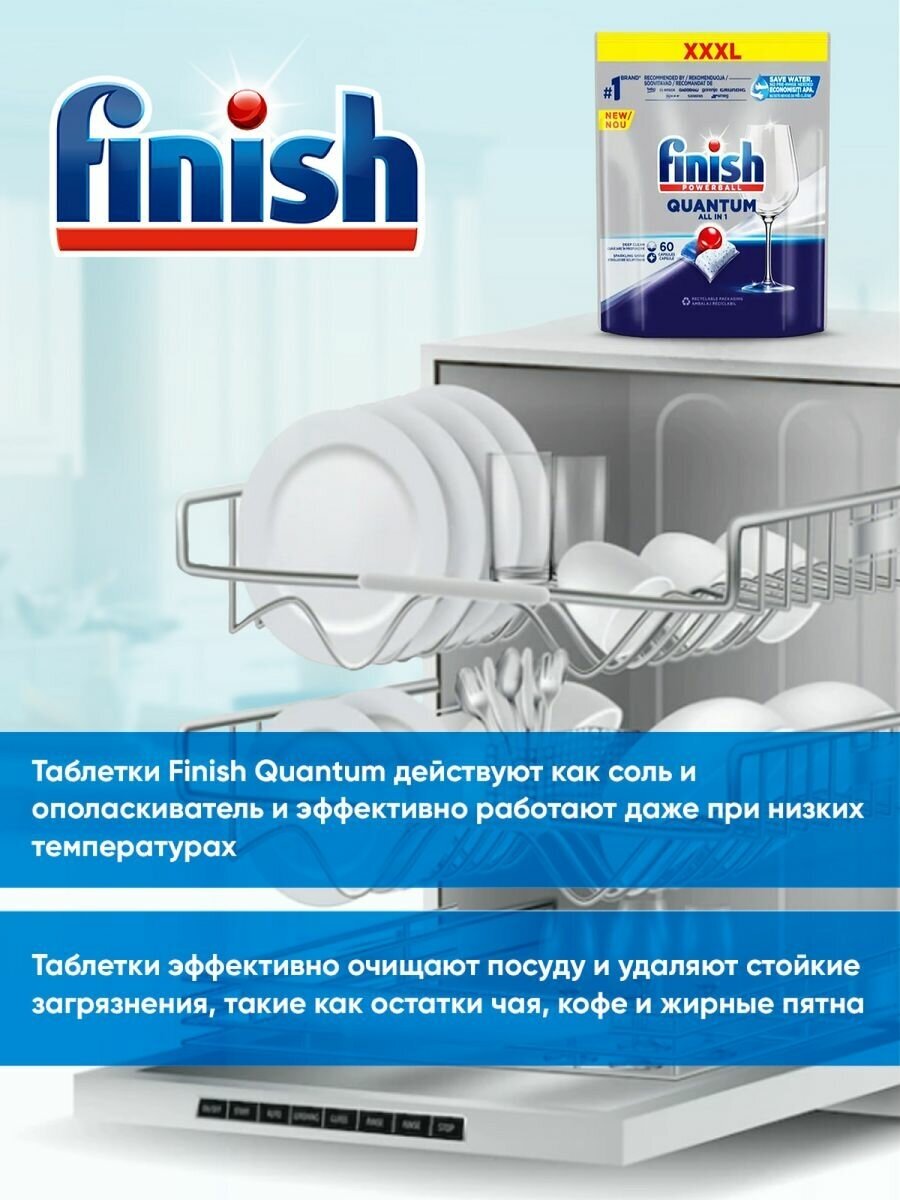 Капсулы для посудомоечной машины Finish Quantum all in 1