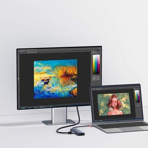 Хаб OS-Baseus Flite Series 5-Port HUB Docking Station (Type-C - HDMI4K@30Hz*1+USB 3.0*4) Серый (B00052809813-00)