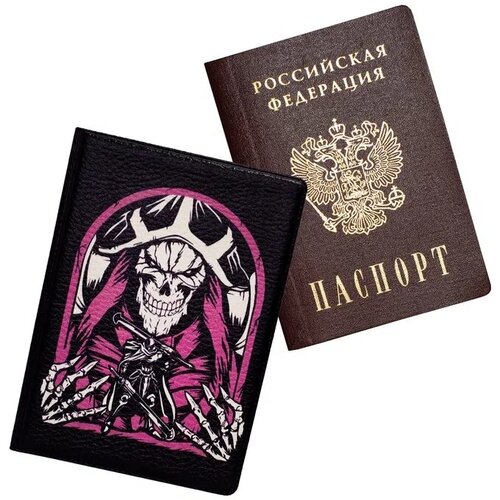 фото Обложка , экокожа, отделение для карт, отделение для паспорта, черный keks