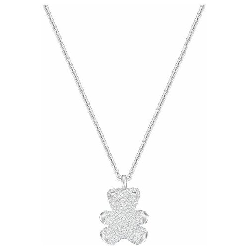 Колье Swarovski Мишка Teddy / кристаллы Swarovski / White gold